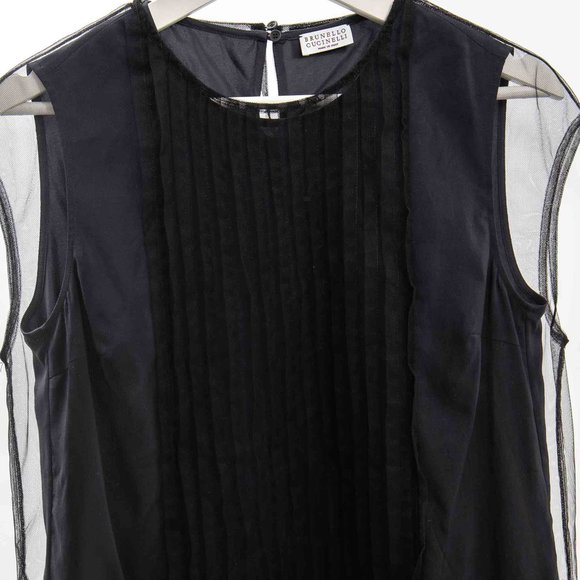 Brunello Cucinelli Organza Sleeveless  Blouse - Picture 3 of 3